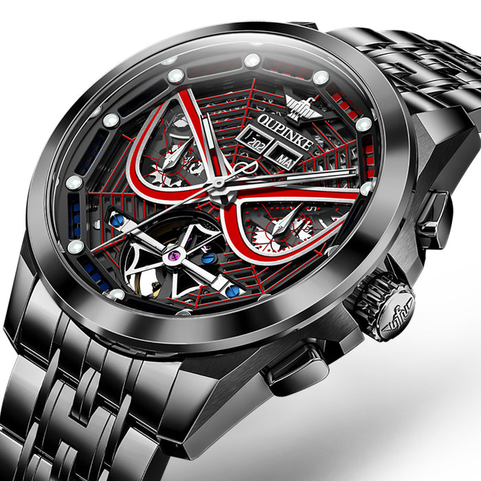 Multi-function Mechanical Watch Hollow Spider Armor Men's Watch