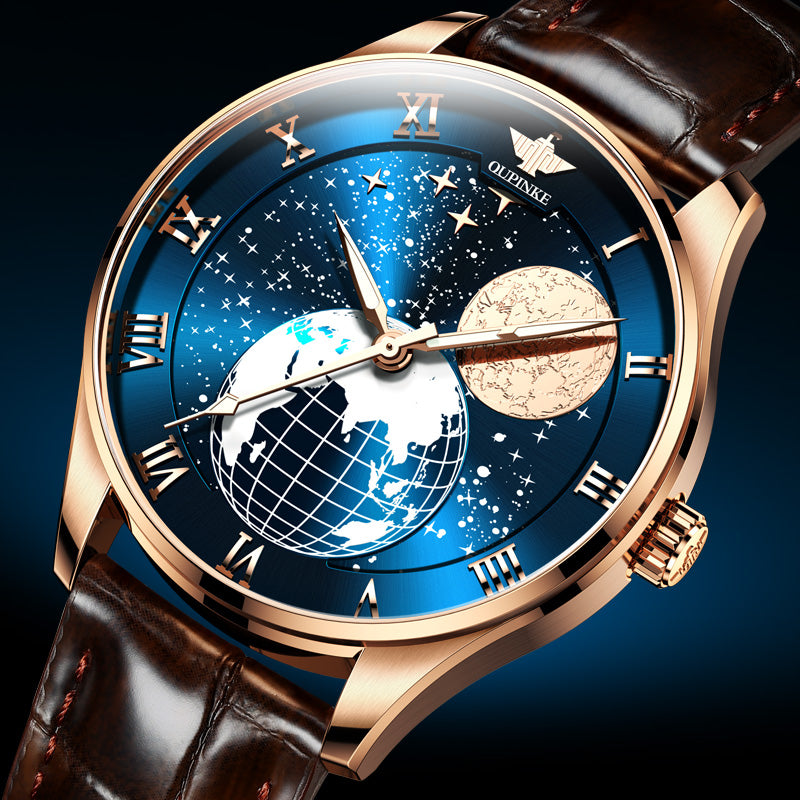 Star Automatic Mechanical Waterproof Belt Men's Watch