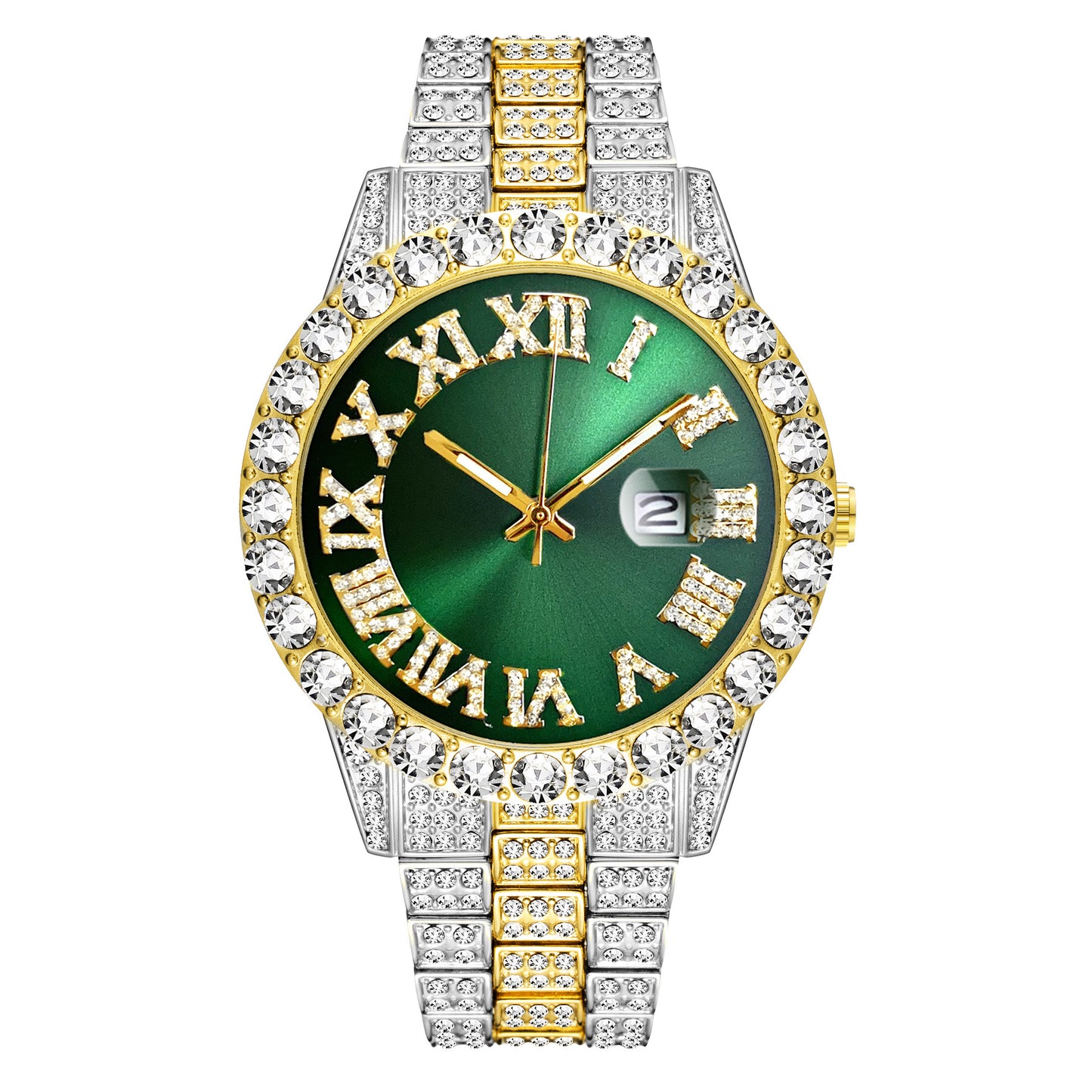 Bling-end Out Round Luxury Men's Watch