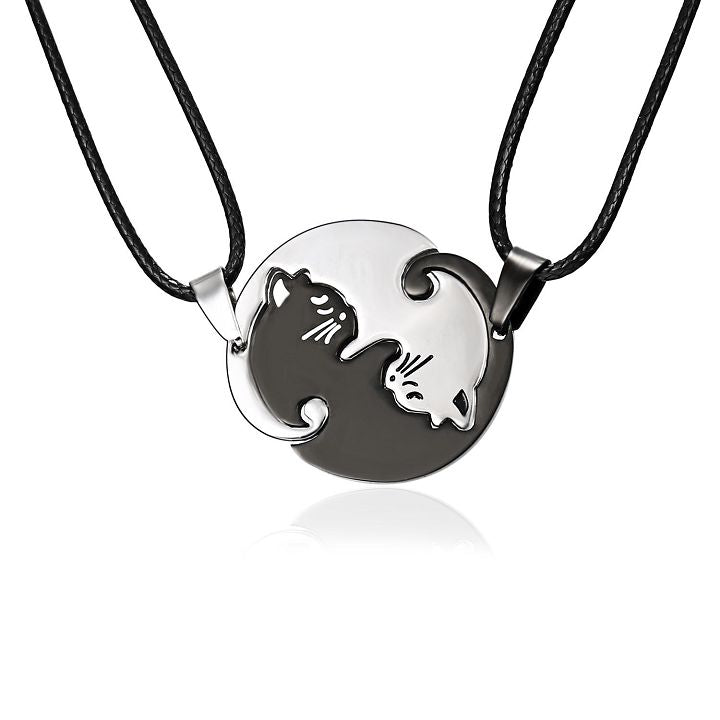 Yin Yang Cat Necklace