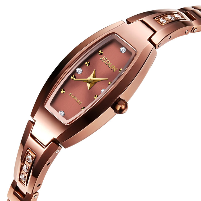 Compact Fashion Ladies Watch Tungsten Steel Waterproof Vintage Quartz Watch