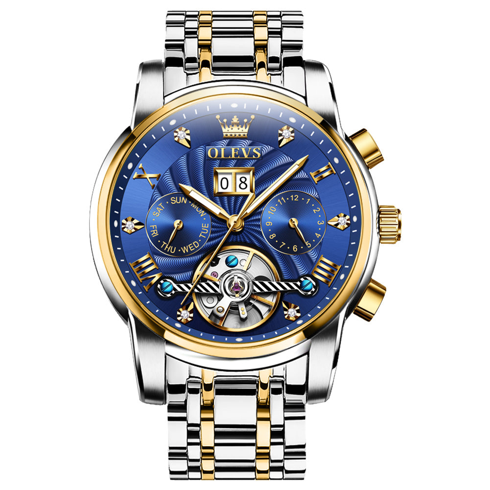 Tourbillon Waterproof Mechanical Watch Multifunctional Men's Watch