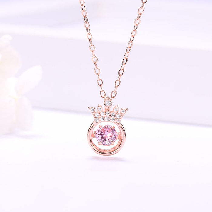 Beating Heart Crown Necklace