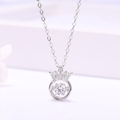 Beating Heart Crown Necklace