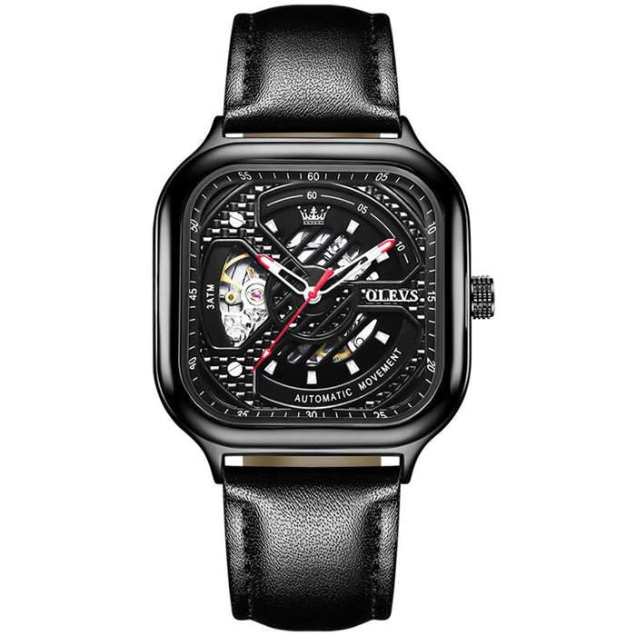 Automatic mechanical watch hollow square men's watch