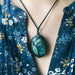 Wrapped Stone Labradorite Necklace - Dragons Heart Crystal Pendant