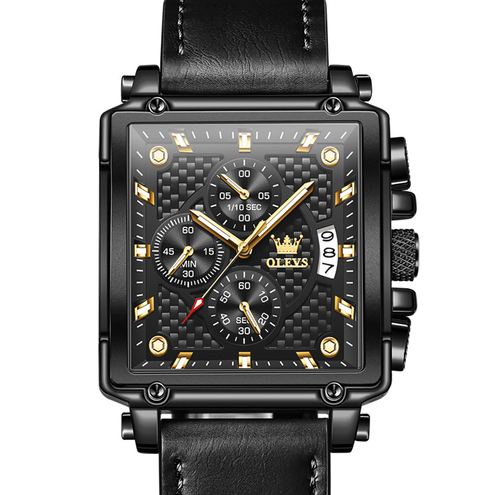 Multifunction Quartz Watch Square Watch Men's Watch