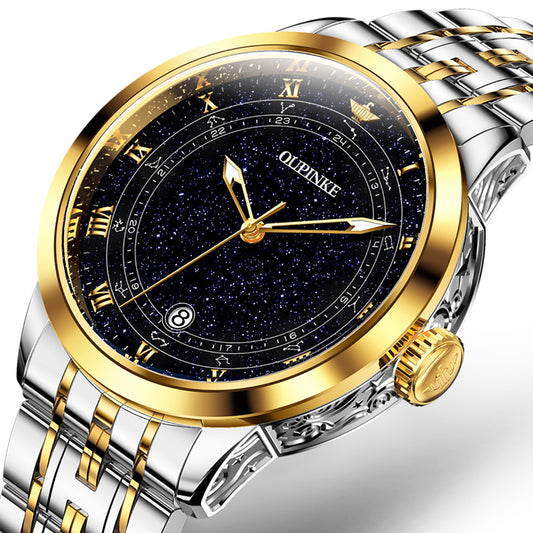 Star Dial Mechanical Watch Waterproof Men's Watch