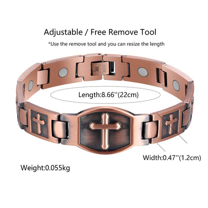 Magnetic Therapy Cross Bracelet