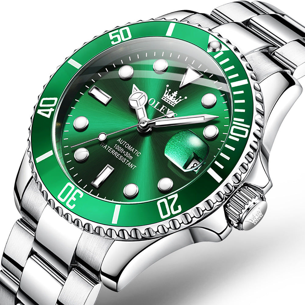 Glow-In-The-Dark Waterproof Green Ghost Mechanical Watch Men's Watch