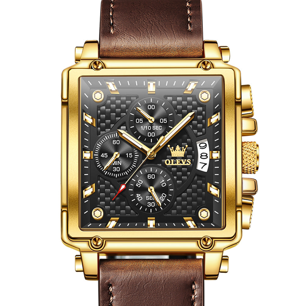 Multifunction Quartz Watch Square Watch Men's Watch