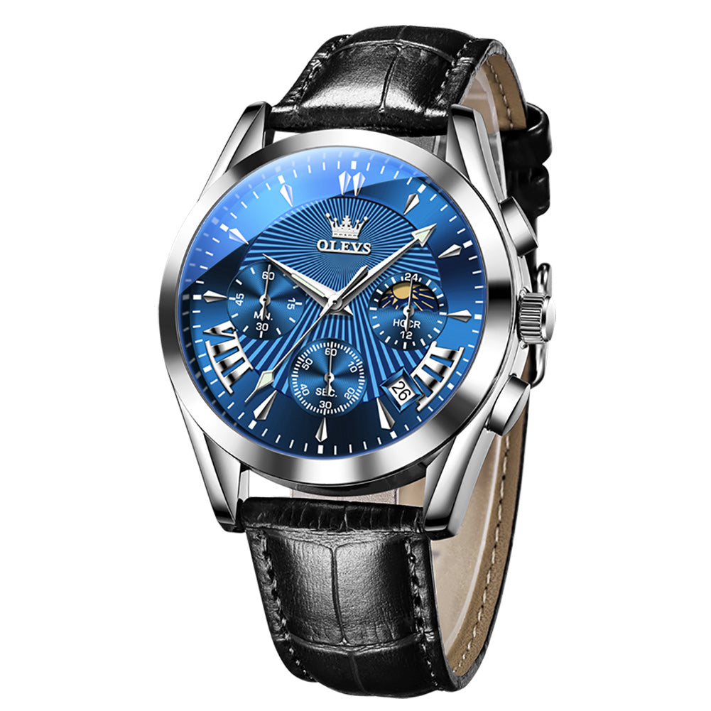 Multifunction Sports Timing Calendar Quartz Men's Watch