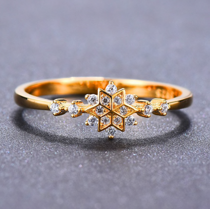 925 Sterling Silver Snowflake Ring