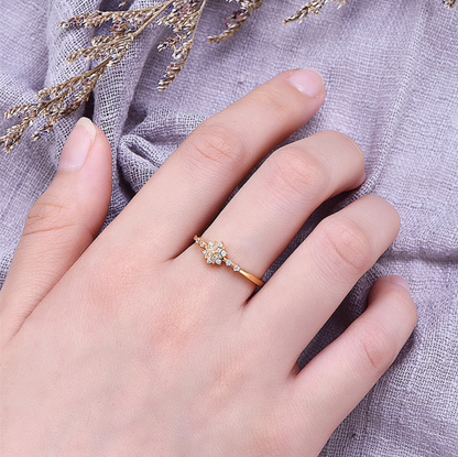 925 Sterling Silver Snowflake Ring