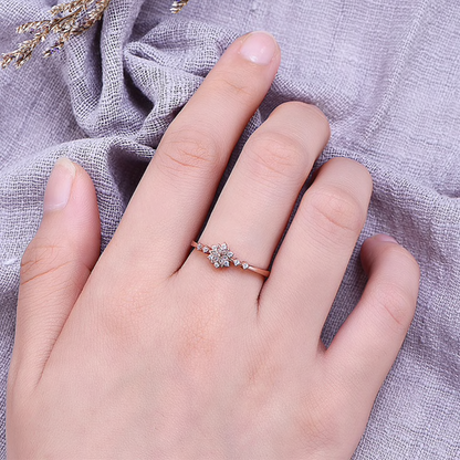 925 Sterling Silver Snowflake Ring