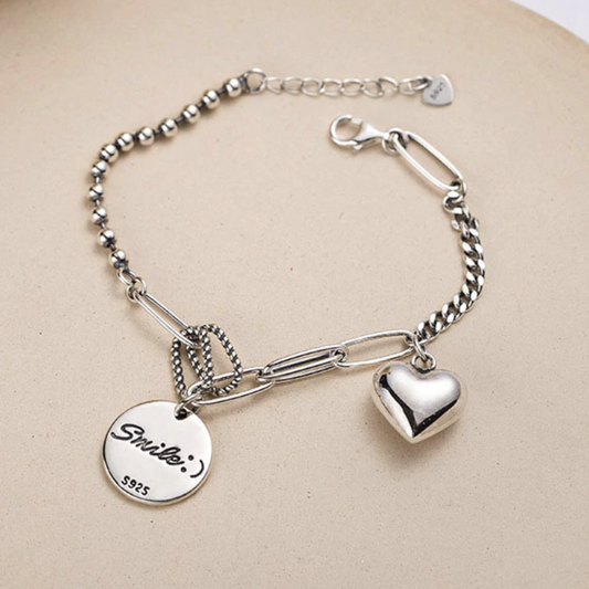 Smile & Heart Charm Bracelet