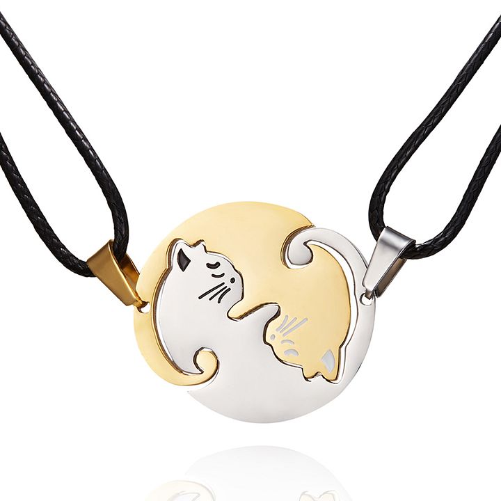 Yin Yang Cat Necklace