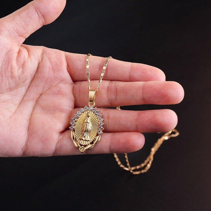 Virgin Mary Pendant Necklace